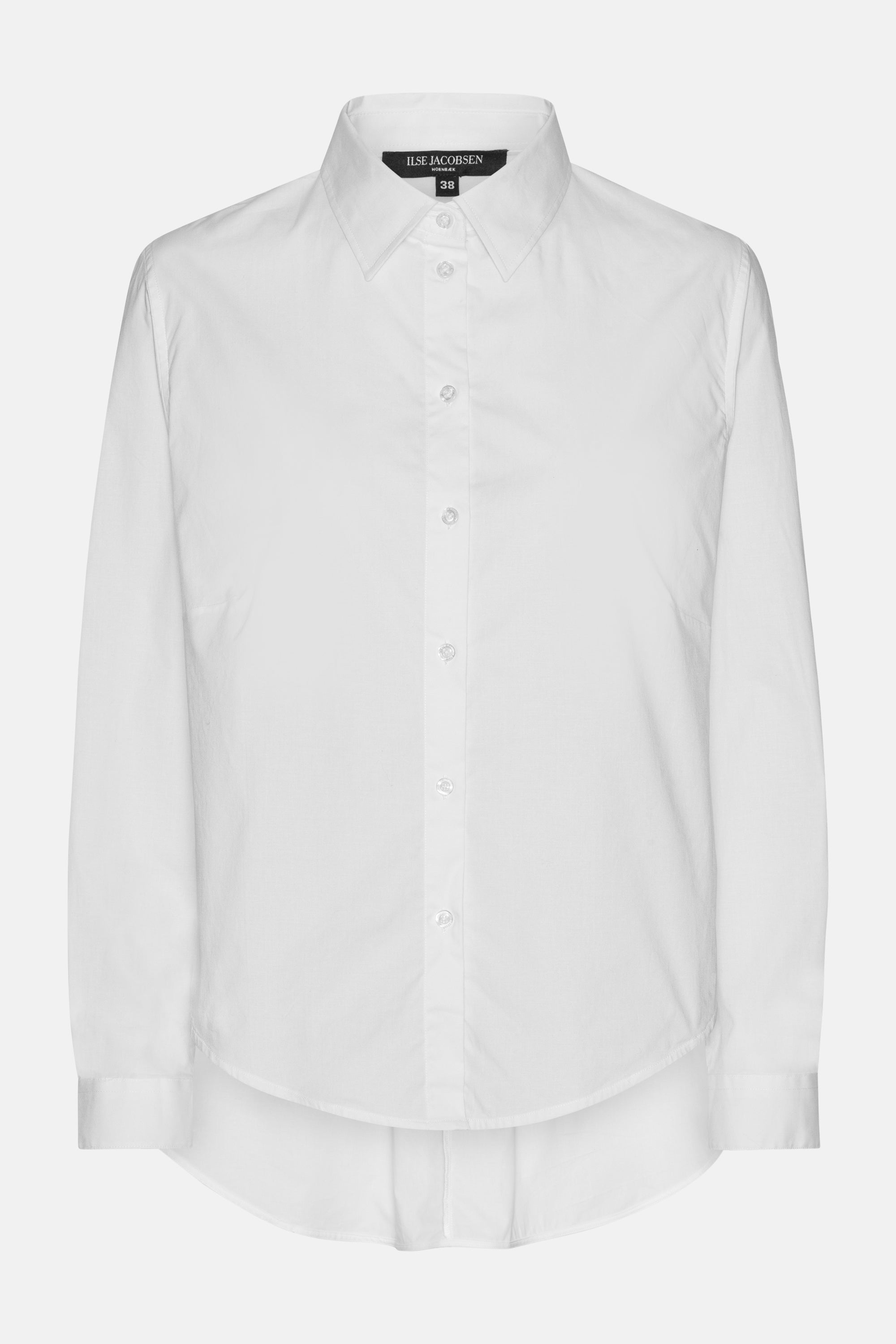 Skjorte Med Fald Bagpå - White